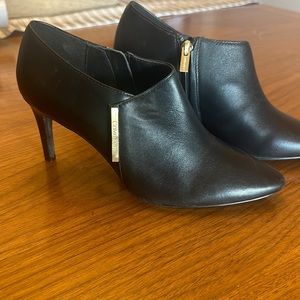 Calvin Klein Black leather ankle boot